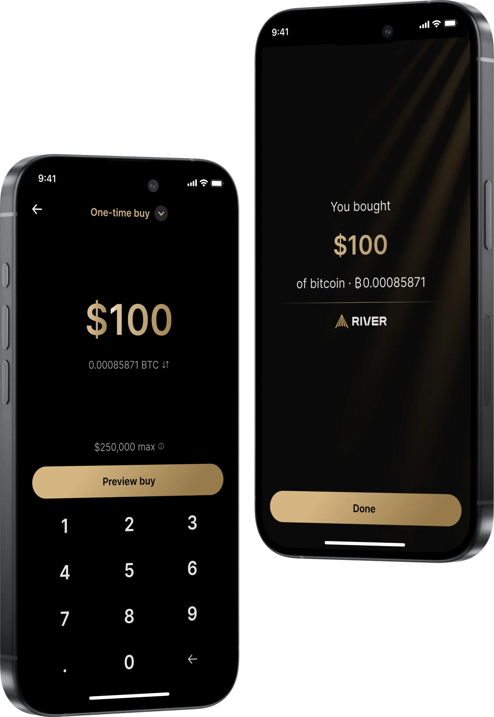 Mobile interface showing CoinSpotX's Bitcoin buying process